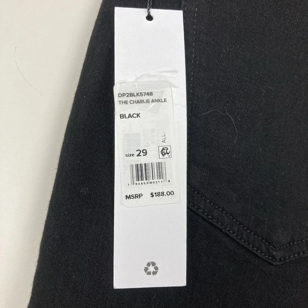 Joe's Jeans The Charlie High Rise Skinny‎ Ankle Black Coated Jeans Size 29